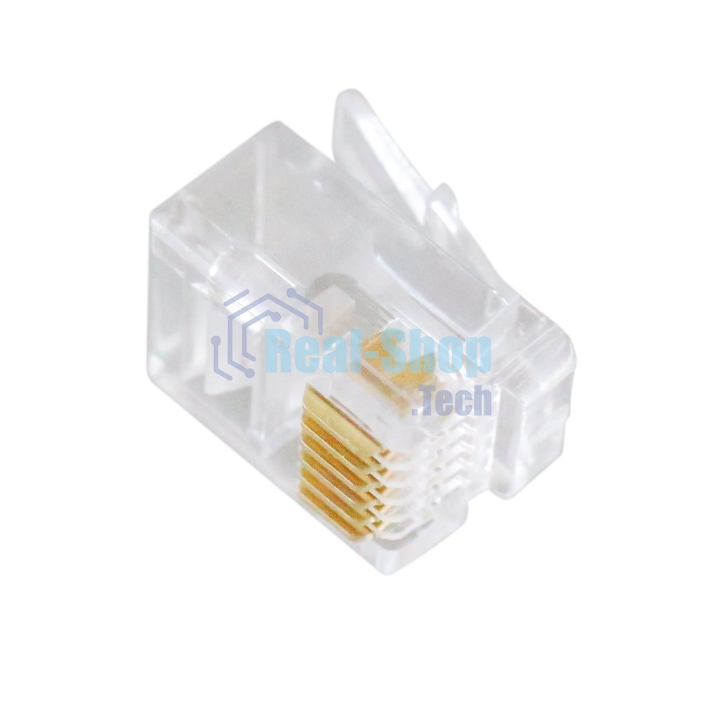 Вилка телефонная Cablexpert MP-6p6c, контакты 3m