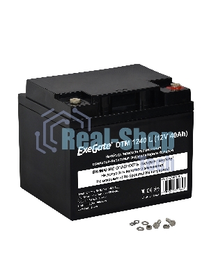 Батарея для ИБП ExeGate EX282977RUS DTM 1240 L (12V 40Ah), клеммы под болт М5