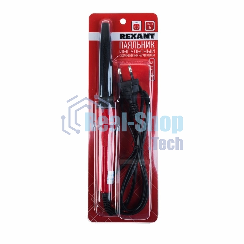 Паяльник импульсный Rexant, керам. нагреватель, 30 Вт/70 Вт, 230 В