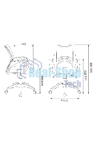 Кресло компьютерное Бюрократ CH-W695NLT TW-06A TW-13A розовый, сетка/ткань, крестовина пластик, пластик белый