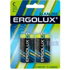 Элемент питания алкалиновый Ergolux LR14 BL-2 LR14 BL-2 1.5В Alkaline (2шт в упаковке)