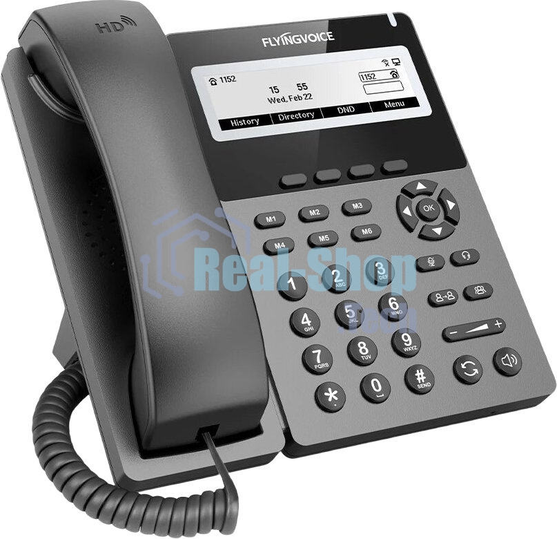 Телефон IP Flyingvoice P22P серый (упак.:1шт)