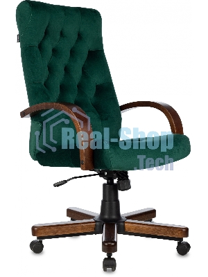 Кресло Бюрократ T-9928WALNUT Fabric Italia Green зеленый, ткань