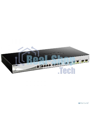 Коммутатор настраиваемый L2+ D-Link DXS-1210-12TC/B1A PROJ с 8 портами 10Gbase-T, 2 портами 10Gbase-X SFP+ и 2 комбо портами 10Gbase-T/SFP+