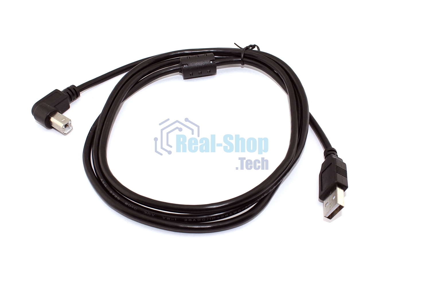 Кабель USB 2.0 на USB-B угол вверх 1,5 м