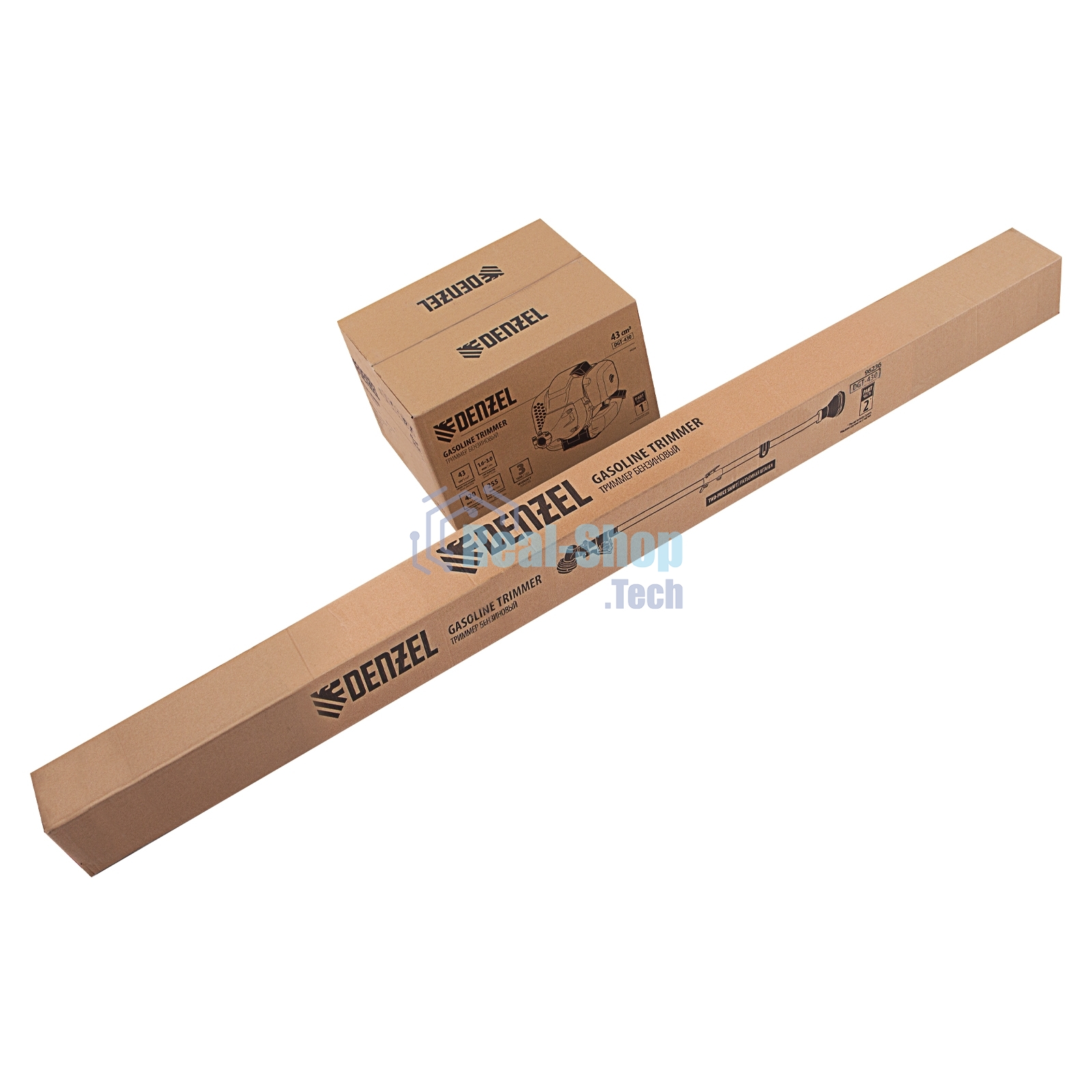 Триммер бензиновый Denzel DGT-430, 43см3, 2,5 л.с., неразъемная штанга, состоит из 2 частей