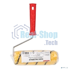 Валик Rexant полиакрил желтый с черной полосой, ворс 11 мм, ширина ролика 180 мм, бюгель 6 мм, Ø 42 мм