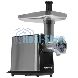 Мясорубка электрическая Centek CT-1604 Комбайн серый, 2200 Вт, 2.2 кг/мин, реверс, защита от перегрузки, насадки - 7