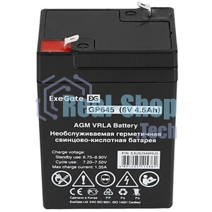 Батарея для ИБП ExeGate GP645 (6V 4.5Ah), клеммы F1