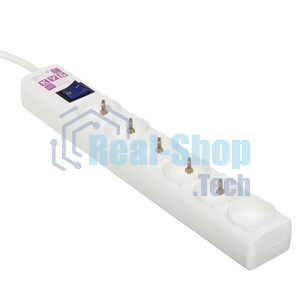 Сетевой фильтр PowerCube, PC 5 м 6 р, белый, 16А, SPG6-A2