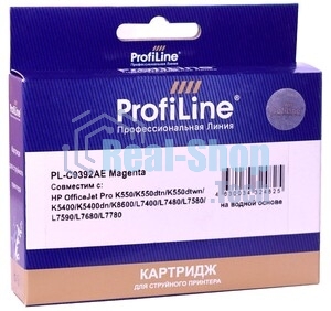 Картридж струйный ProfiLine PL-C9392AE №88 для принтеров HP Office jet HP Office jet K550/K550 dtn/K550dtwn/K5400/K5400dn/K8600/L7380/L7590 Magenta водные