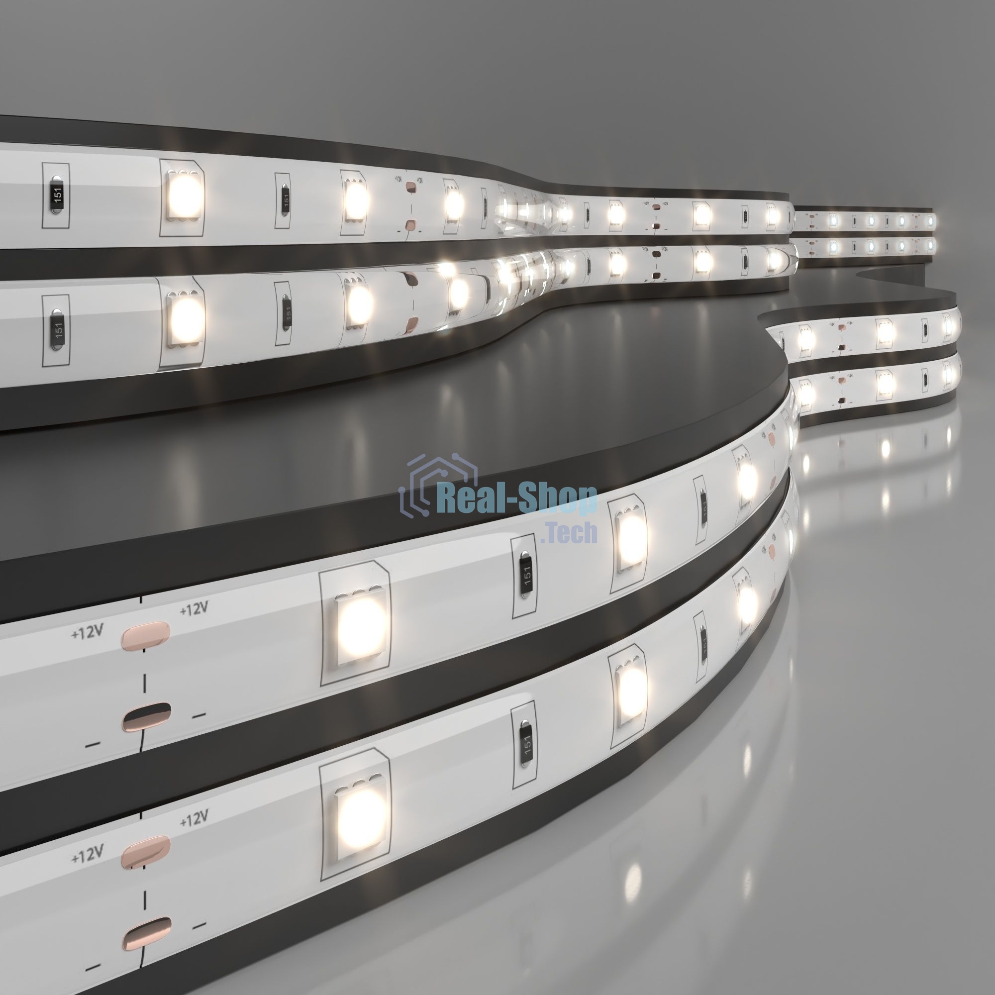 Лента светодиодная 5050 12V 30Led 7,2W IP65 / 30Led 7,2W IP65 4200K дневной белый