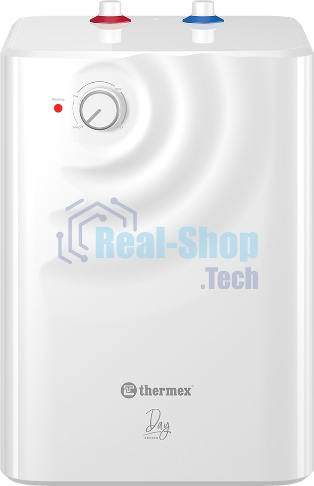 Водонагреватель электрический Thermex Day 15 U белый, накопительный, 15 л, 2 кВт, настенный, универсальная ориентация, компактный корпус, бак из нержавеющей стали, для установки над/под раковиной
