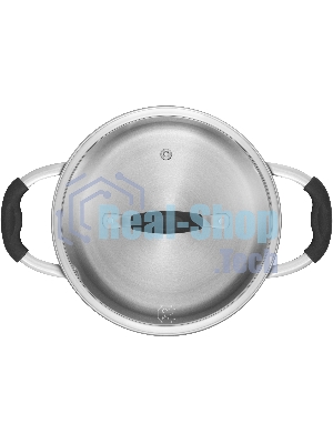 Кастрюля Rondell Stern RDS-010, 3.9л, 20см, с крышкой, серый
