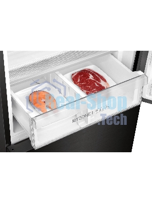 Холодильник Haier C4F740CBXGU1 черный двухкамерный 286/115л морозилка снизу, No Frost