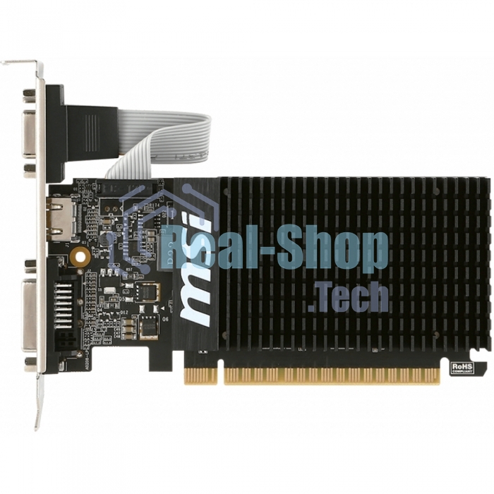 Видеокарта MSI PCI-E GT 710 2GD3H LP nVidia GeForce GT 710 2048Mb 64bit DDR3 954/1600 DVIx1/HDMIx1/CRTx1/HDCP Ret low profile