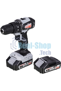 Дрель-шуруповерт аккумуляторная ИНТЕРСКОЛ ДАУ-13/18ВК, Аккумуляторный, 18В, 2 АКБ, Ударный, Кейс