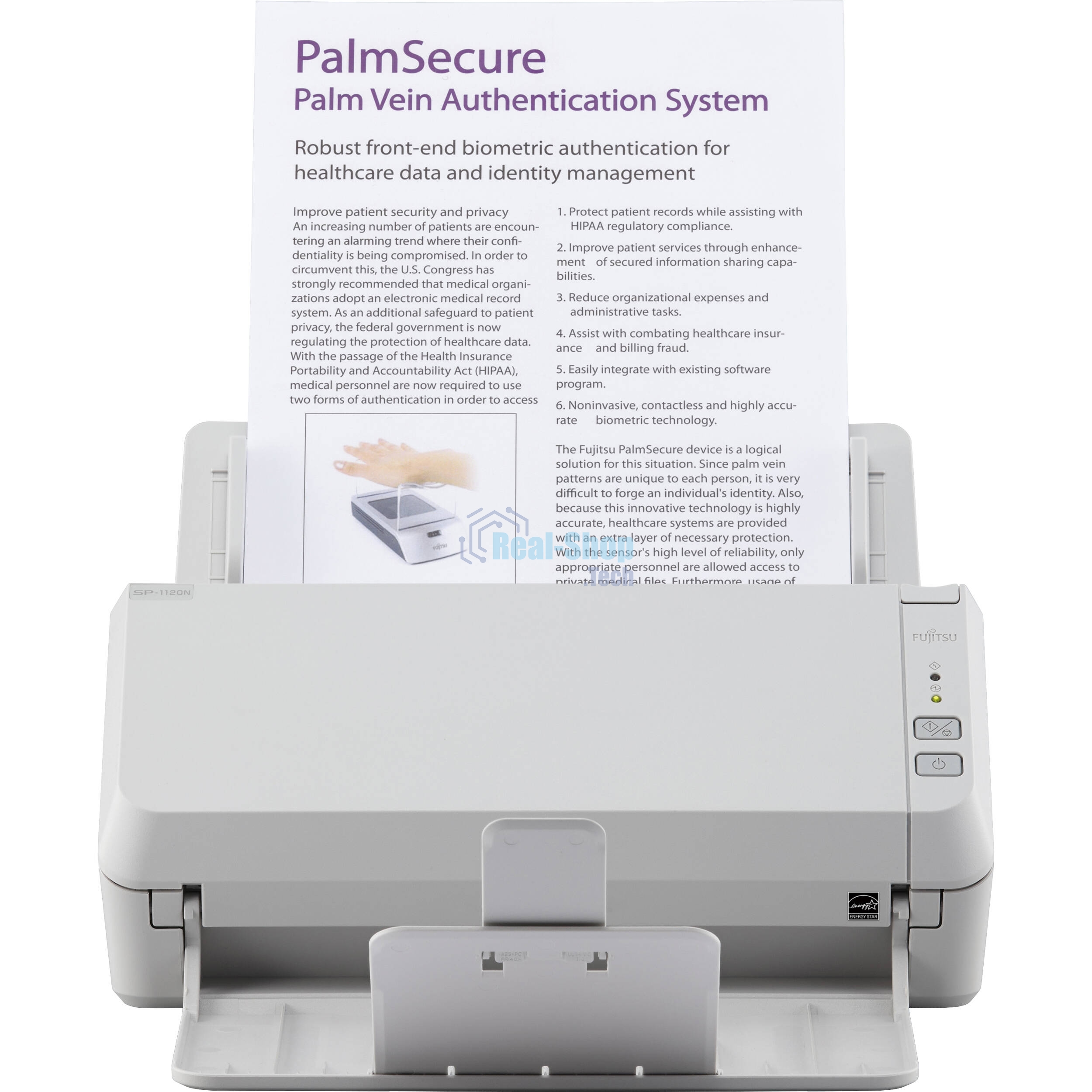 Сканер Fujitsu SP-1120N (PA03811-B001) A4 белый