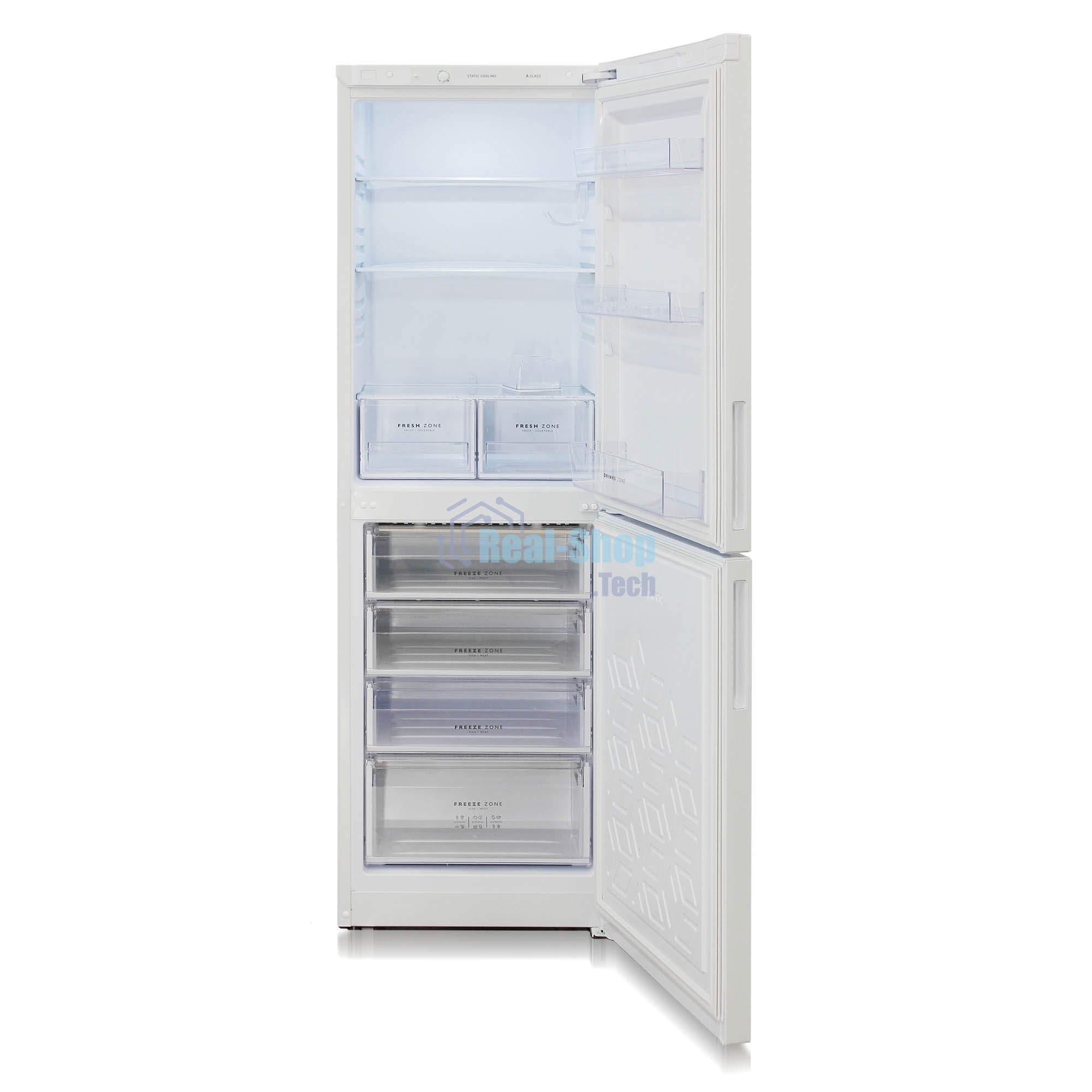 Холодильник Бирюса Б-6031 белый двухкамерный 210/135 л морозилка снизу