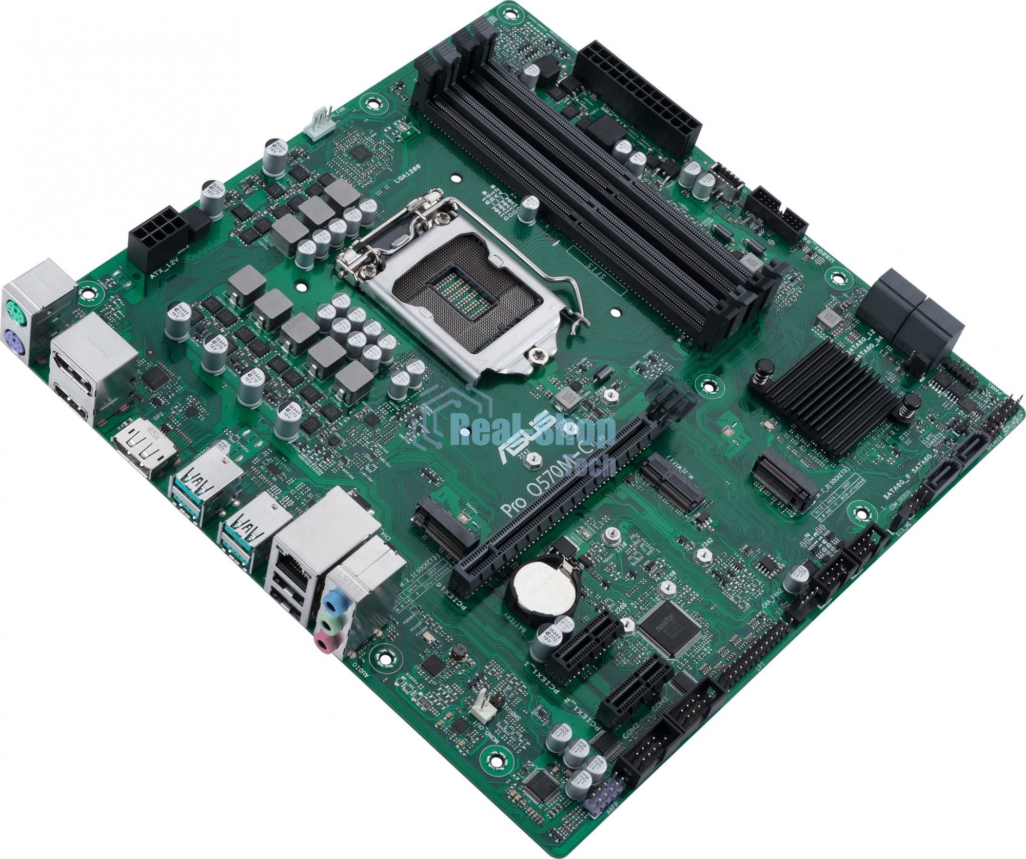 Материнская плата ASUS Pro Q570M-C/CSM, LGA1200, Intel Q570, 4xDDR4, 6xSATA, 2xM.2, 1xPCIe 4.0/3.0 x16, 2xPCIe 3.0 x1, 2xDisplayPort, 1xHDMI, 1x 1Gb LAN, 4xUSB 3.2 Gen 2 (Type-A), 2xUSB 2.0 (Type-A), 3x3.5 мм, 7.1, mATX