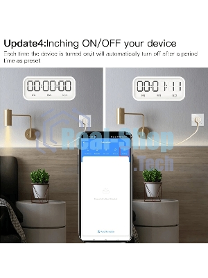 Розетка 1-пост. MOES Smart Socket WK-EU, Wi-Fi, 95-250 В, 16А, встраиваемая IP20, шторки + ЗК, белая