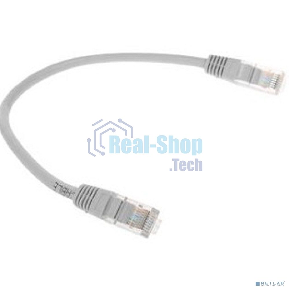 Патч-корд медный UTP Cablexpert PP10-0.25M cat.5, 0.25м, литой, многожильный, серый