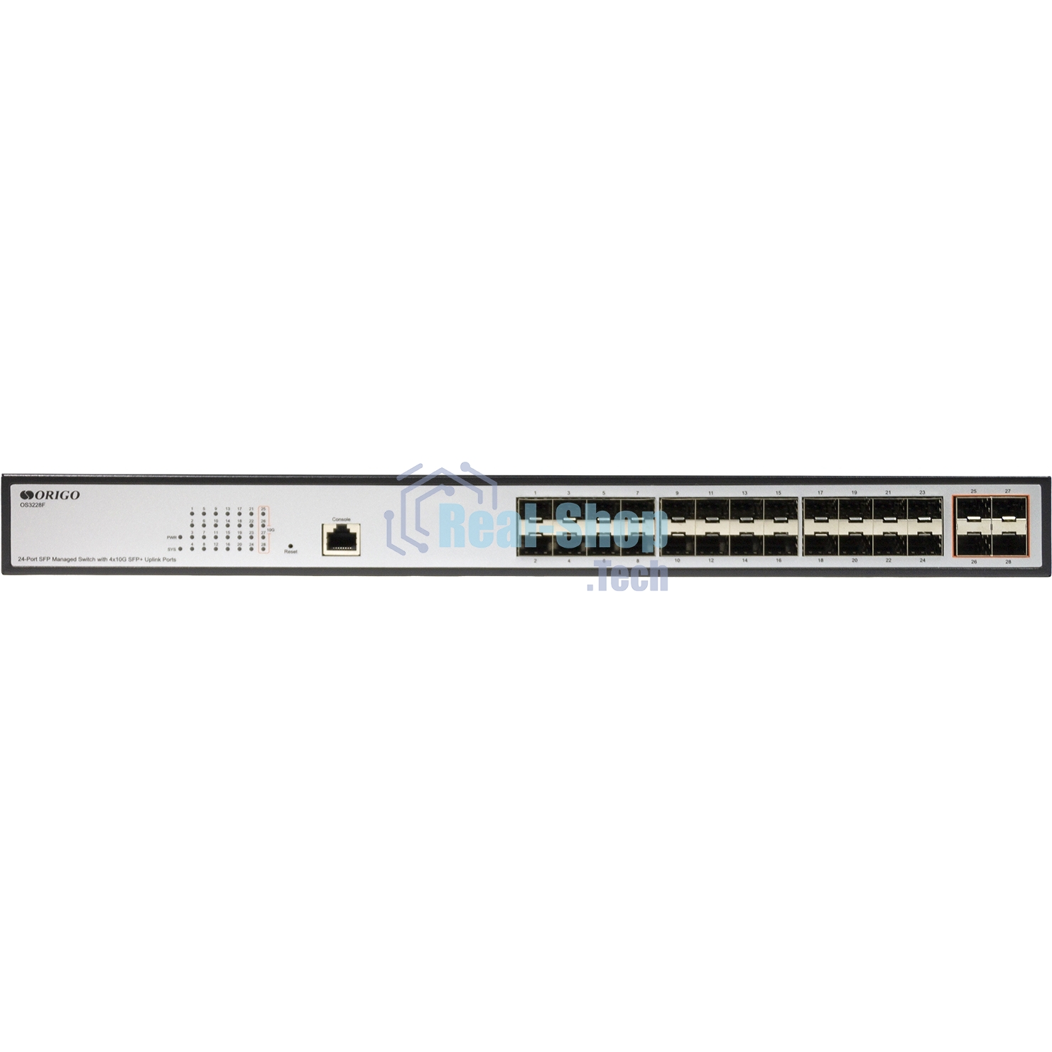 Коммутатор ORIGO Managed L3 Switch 24x1000Base-X SFP, 4x10Gbase-X SFP+, RJ45 Console, 19