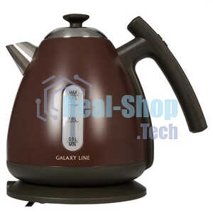 Чайник электрический Galaxy Line GL 0343, горький шоколад, металл, 2200 Вт, 1.7 л