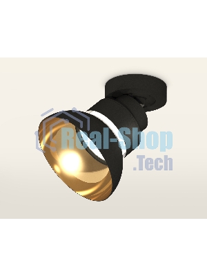 Светильник Ambrella Light XM8102101 SBK/PYG/CL черный песок/золото желтое полированное/прозрачный GX53