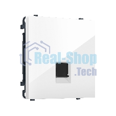 MS112010 Комплект механизма компьютерной розетки SIGMA Белый глянец RJ-45 (8P8C) CAT6 с/ш QUANT PRO (SP1120, PR188)
