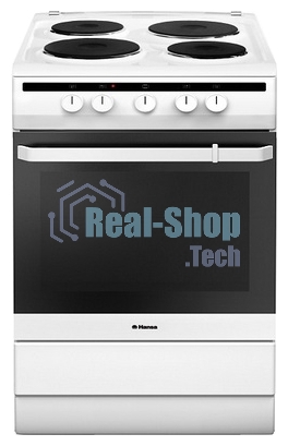 Плита электрическая Hansa FCEW63010 белый, конфорок 4 шт, духовка 69 л, 60 см x 85 см x 60 см