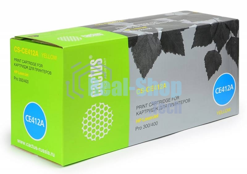 Картридж лазерный Cactus CS-CE412A желтый (2600 стр.) для HPCLJ Pro 300 Color M351/Pro 400 Color M451