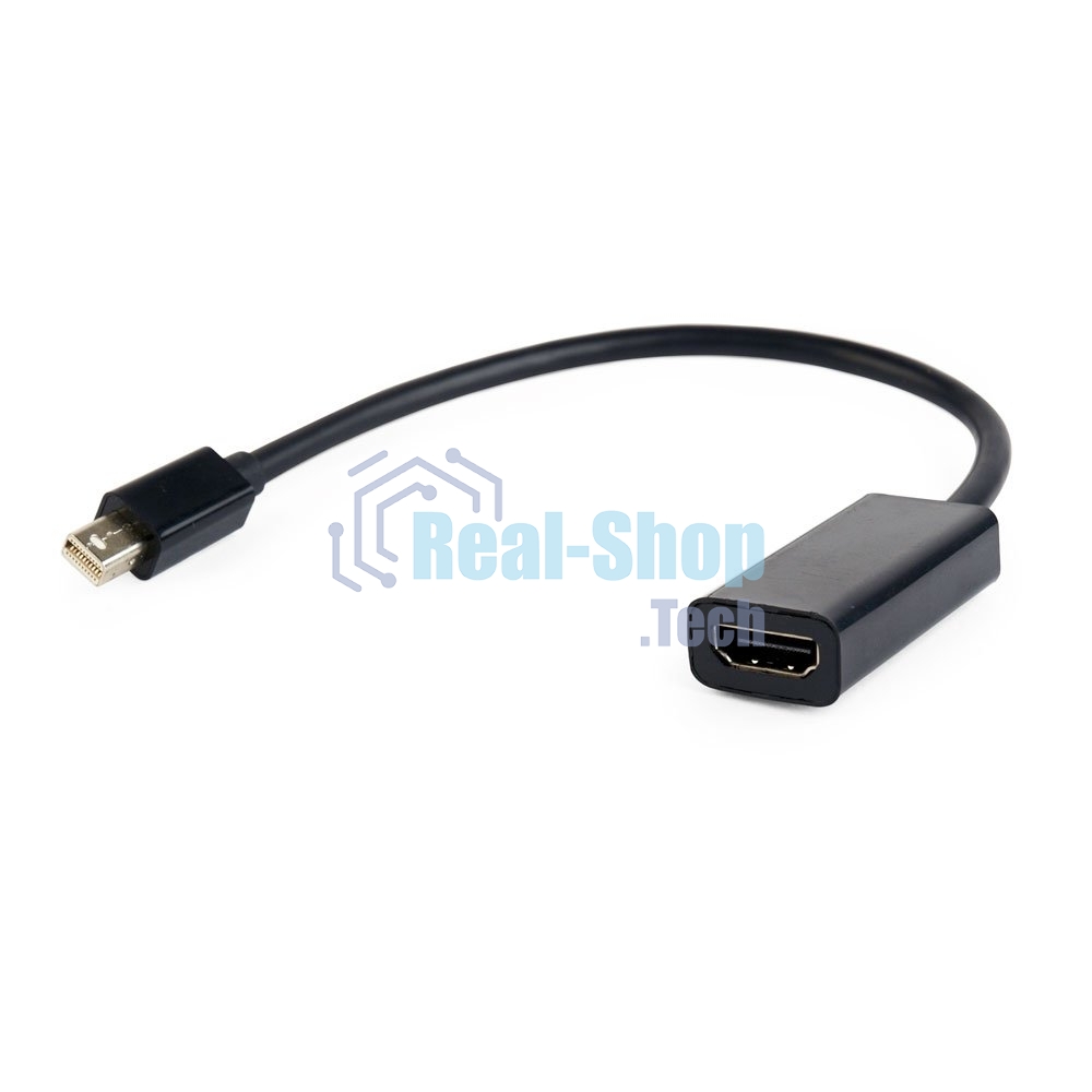 Переходник miniDisplayPort - HDMI, Cablexpert A-mDPM-HDMIF-02, 20M/19F, кабель 15 см, черный, пакет