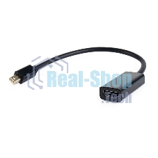 Переходник miniDisplayPort - HDMI, Cablexpert A-mDPM-HDMIF-02, 20M/19F, кабель 15 см, черный, пакет