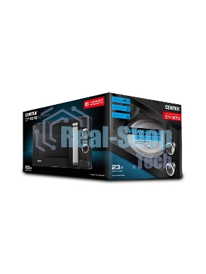 Микроволновая печь Centek CT-1570 черный, 23 л, 900 Вт, переключатели - поворотный механизм