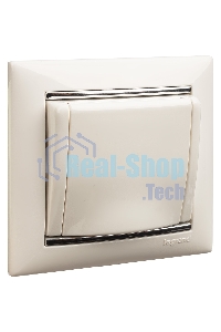 Розетка Valena с заземлением с крышкой (белая)