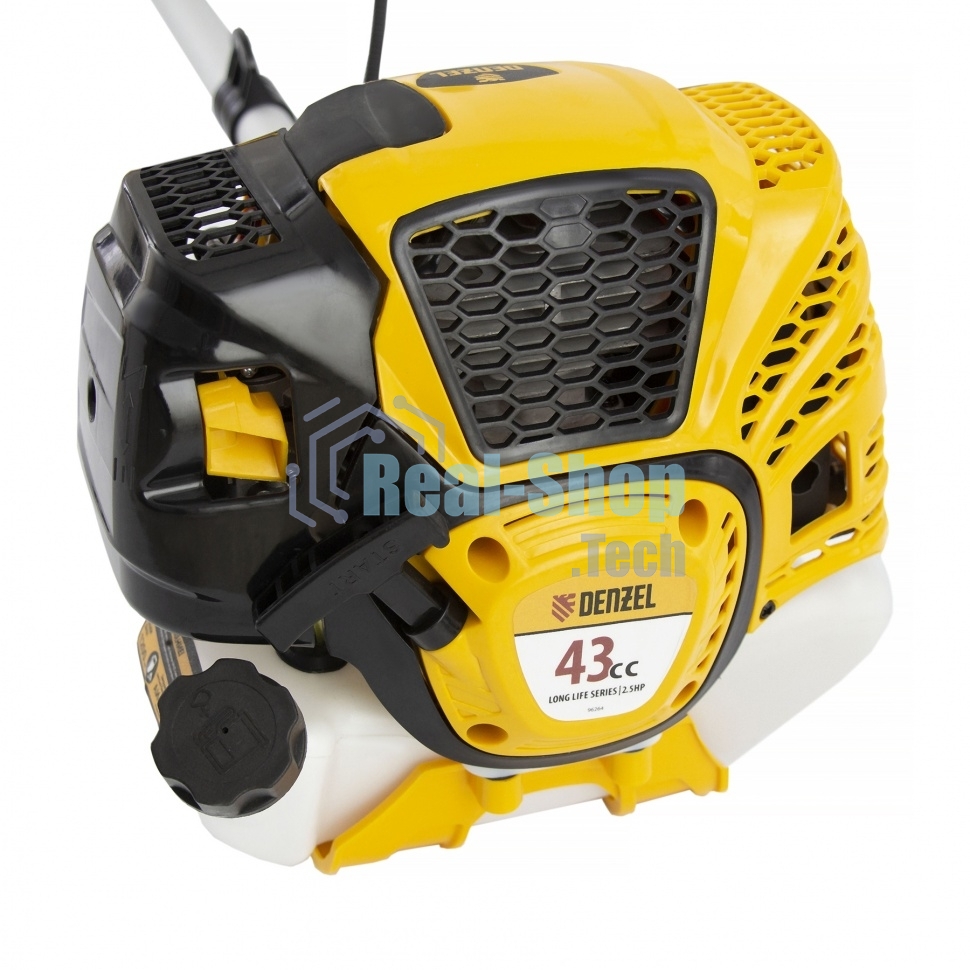 Триммер бензиновый Denzel DTL-43S, 43 см3, разъемная штанга, состоит из 2 частей