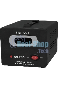 Напольный стабилизатор напряжения SMARTWATT AVR TOWER 1500RF (140W - 260W, 1500VA, 1.5 кВт, 50-60 Гц, розеток - 2, LED-д