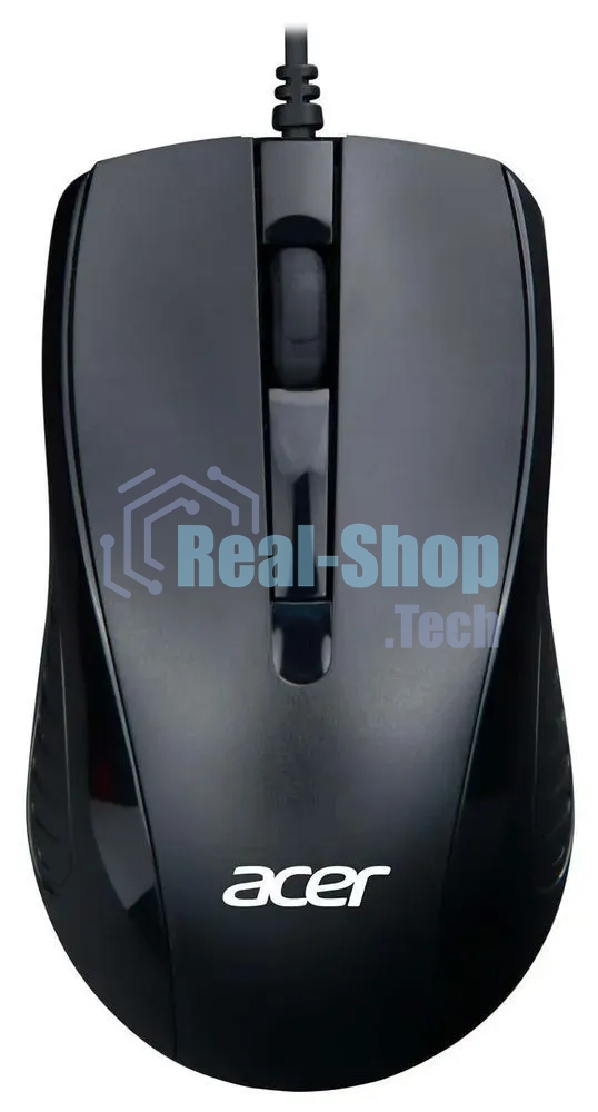 Мышь проводная Acer OMW136 черный, 1200 dpi, USB, кнопки - 3