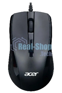 Мышь проводная Acer OMW136 черный, 1200 dpi, USB, кнопки - 3