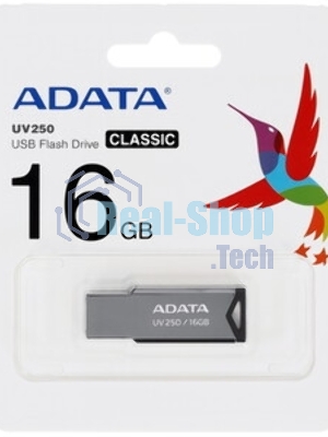 Флешка USB ADATA UV250 (AUV250-16G-RBK), 16Gb, USB 2.0, R/W 25/10, черный