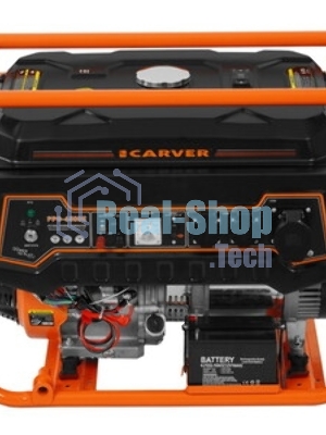 Электрогенератор бензиновый Carver PPG-6500E, 5.5 кВт, 74 дБ, 86 кг