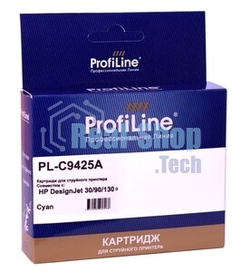 Картридж струйный ProfiLine PL-C9425A (№85) для принтеров HP DesignJet 30/90/130 с чернилами Cyan