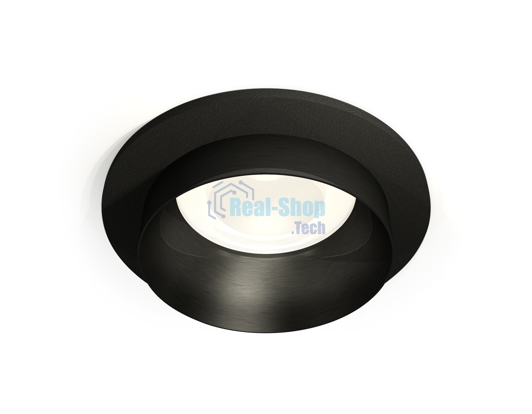 Комплект встраиваемого светильника Ambrella light XC6513021 SBK/PBK черный песок/черный полированный MR16 GU5.3 (C6513, N6131)