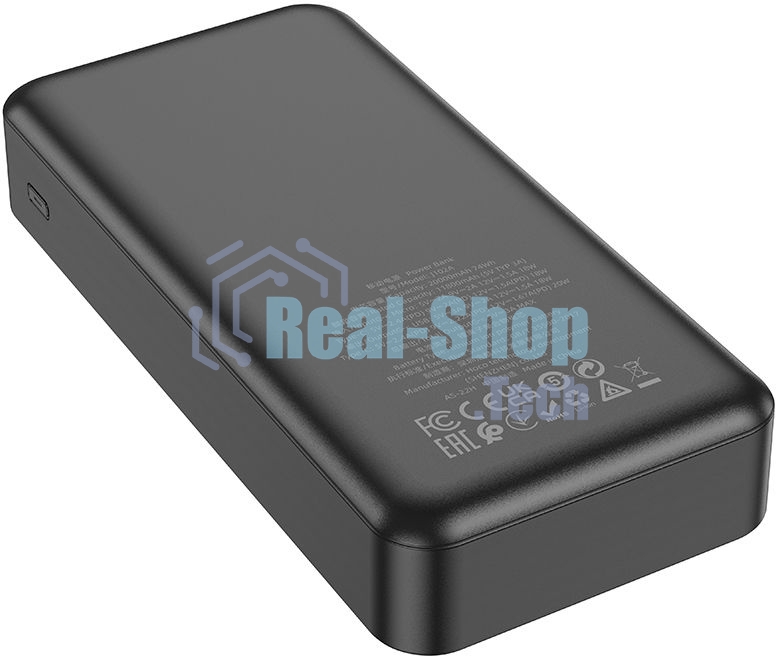 Портативный аккумулятор Hoco J102A Cool figure 20000mAh QC/PD 20W 5A USB-A/USB-C черный (J102A COOL FIGURE BLACK)
