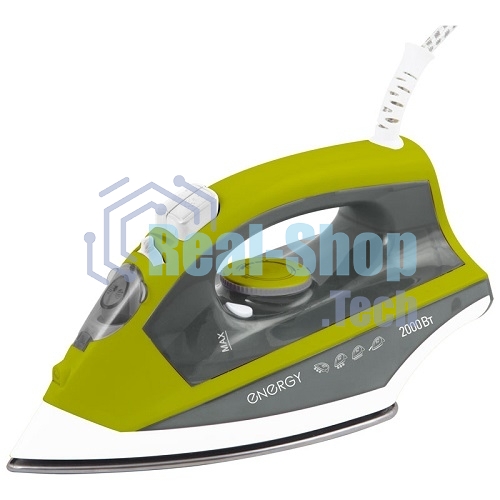 Утюг Energy EN-328 зеленый, стальная подошва, 2000 Вт