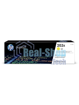 Картридж лазерный HP CF542X (HP 203X) желтый для HP LaserJet M254/M280/M281 2500 страниц.