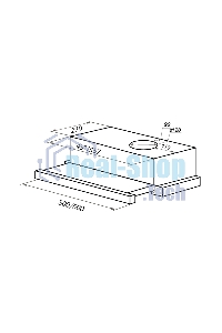 Вытяжка встраиваемая Maunfeld VS Light 50 черный, 50 см, 520 куб. м/ч, 56 дБ