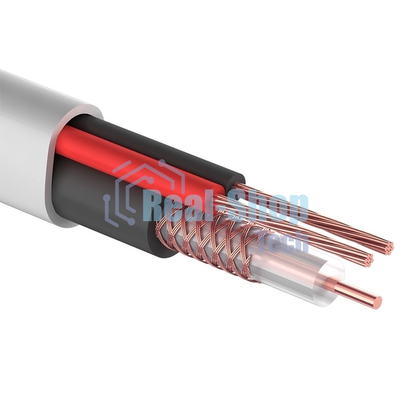 Кабель КВК-В-2+2x0,50 мм² (Cu/CCA) (96) белый (бухта 200 м) PROconnect