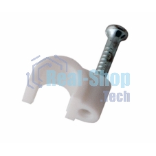 Крепеж кабеля круглый Rexant 5 мм, белый (упак. 50 шт)